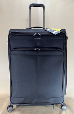 Samsonite Silhouette 17 Large Check-In Expandable Softside Spinner Suitcase Blk
