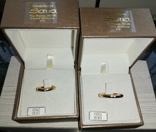 Coppia fedi classiche 5 grammi in oro giallo 750 18 kt con diamanti carati 0,02