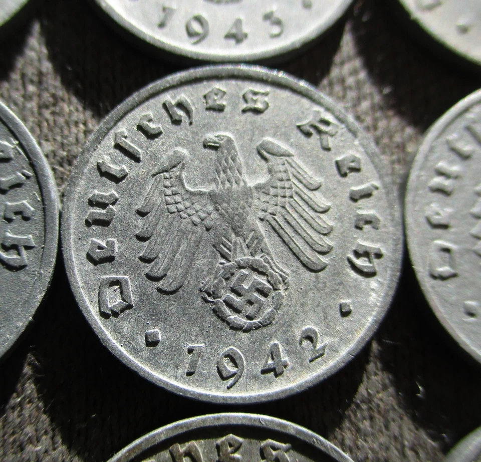 LOT OF AUTHENTIC OLD COINS OF THIRD REICH NAZI GERMANY (1940-1944) WORLD WAR II - Image 3 of 3