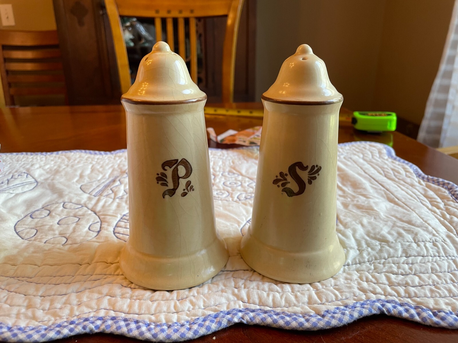 Pfalzgraff Village Brown Salt and Pepper Shakers
