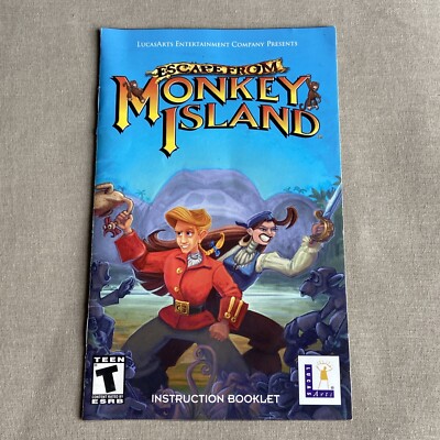 Notice/Manuel Du Jeu PlayStation 2 'Escape From Monkey Island' - Bon État - Jeu Rétro
