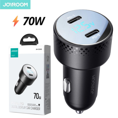 Kfz Ladegerät Auto Ladegerät Zigarettenanzünder  70W für iPhone Samsung Joyroom