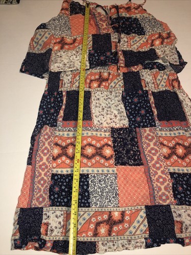 Womens Faded Glory Peasant Boho Sun Dress Lightweight Loose fit Size XXL Hippie - Picture 4 of 7