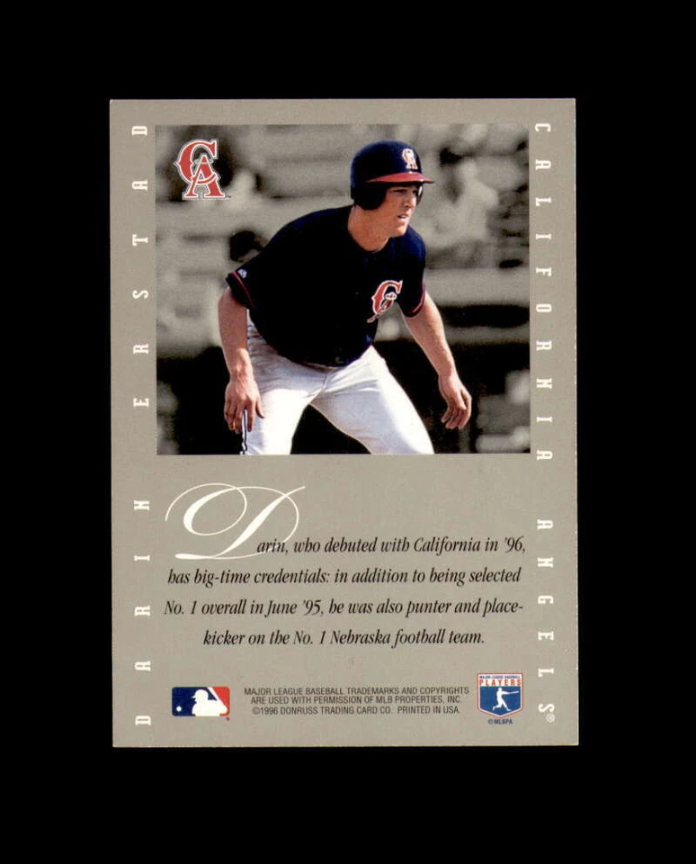 Darin Erstad Hand Signed 1996 Leaf Signature California Angels Autograph - Image 2 of 2
