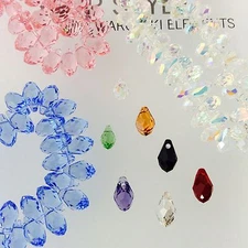  Swarovski®  Crystal Drop Pendant #6007 Sizes 7mm & 9mm - Choose Color 6 PC. PK.
