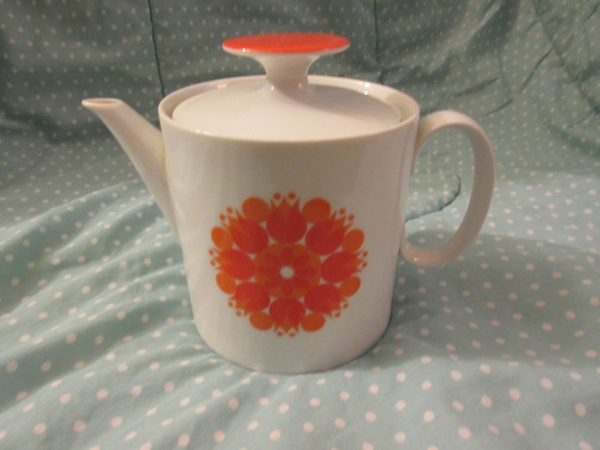 Thomas Germany Porcelain Pinwheel Flame Orange 6