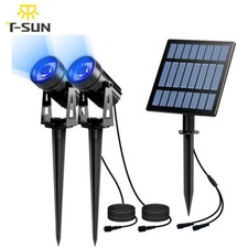 Solar Spot Lights LED Outdoor Spotlight Garden Yard Security Lamp Wall Lamp IP65