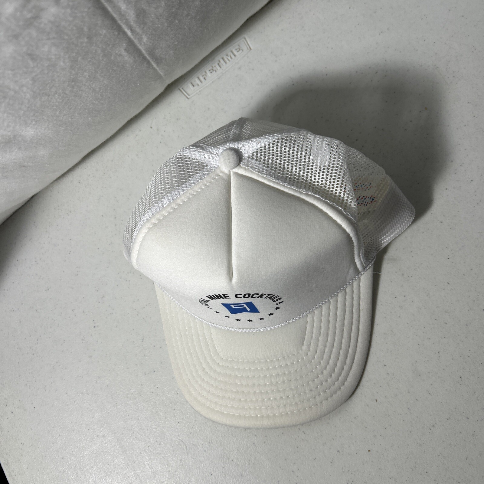 Loyal Nine Cocktails Adjustable Strap Mesh-Back White Hat