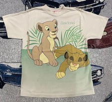 Vintage 90s Disney The Lion King T-Shirt Single Stitch Youth Kids Size M