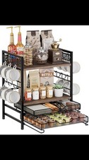 Coffee Bar Organizer, 4 Tier Coffee Station Organizer for Countertop, 30 K Cu...