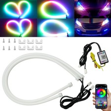 Top RGB LED Headlights for Customizing Cars in 2025 Sequential LED Strips APP Bluetooth Control RGB Multi Color Headlight 24Inch ...