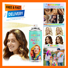 Gold Glitter Spray for Hair and Body, Washable Shimmer, Long-Lasting, for Women