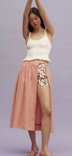 Maeve by Anthropologie Seersucker Stripe Overlay Skirt no shorts included 
