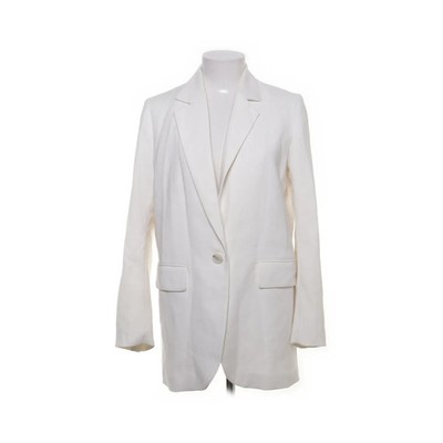 H&M, Blazer, Größe: 38, Weiß, Elasthan/Polyester/Viskose, Einfarbig, Damen #DnP