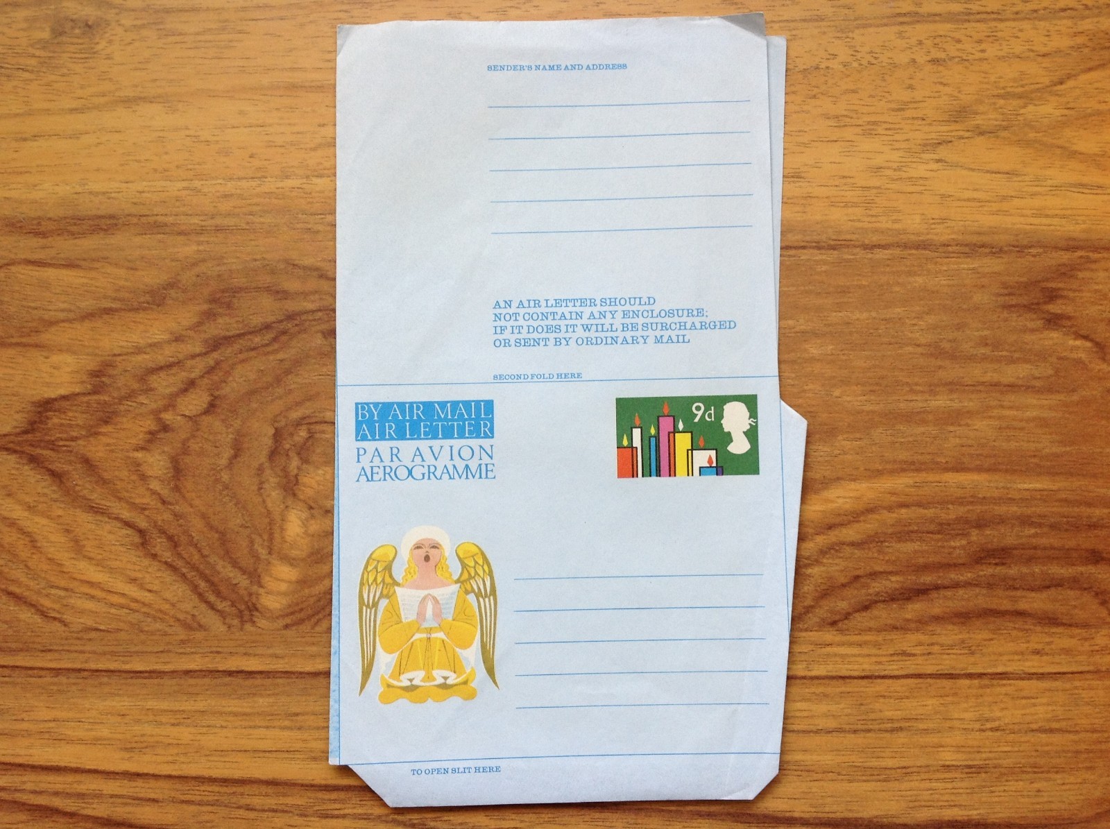 GB Air Mail Air Letter Nativity  .  Free UK Postage