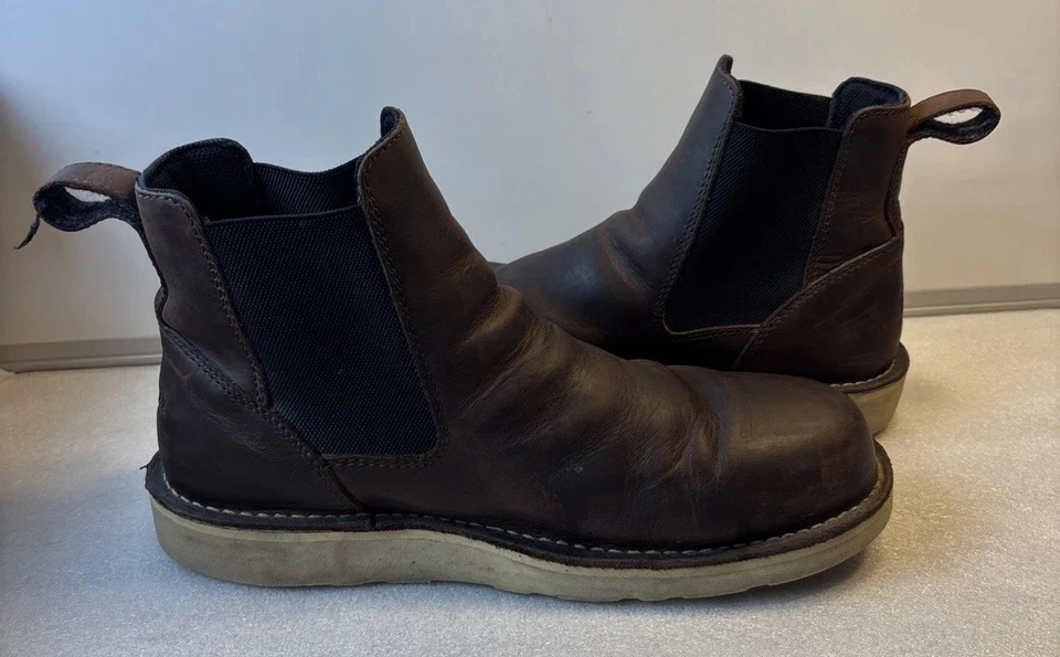 Botas de cuña DANNER Bull Run Chelsea marrón frotado con aceite EE. UU. 15481 para hombre talla 11,5 EE Foto 4 de 4