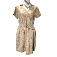 REI Co Op Womens Trailmade Dress Stone V Neck Drawstring Gorpcore Hii Med