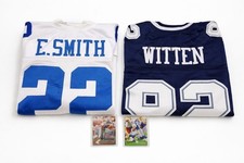 Lot of 2 Vintage Dallas Cowboys Champion NFL Jerseys Smith #22 Witten #82 