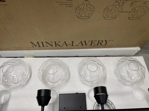 Minka Lavery 3174-66A Camrin  Vanity Light, 4 Light, 31" Wide -Coal - Picture 2 of 4