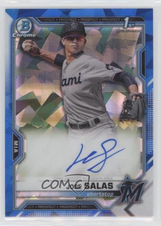 2021 Bowman Sapphire Edition Chrome Prospects Jose Salas #BSPA-JS Auto 0s9t