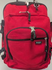 Western Pack Gray Wheeled Rolling BackPack 17"  Strap Heavy Duty School