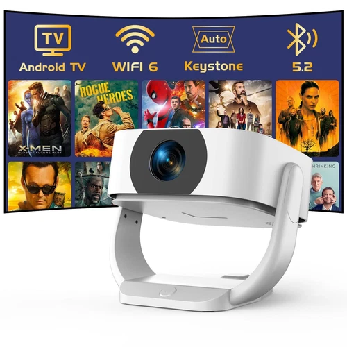 【Built-in Apps】Android Smart Projector with Electric Focus & Auto Keystone, N...