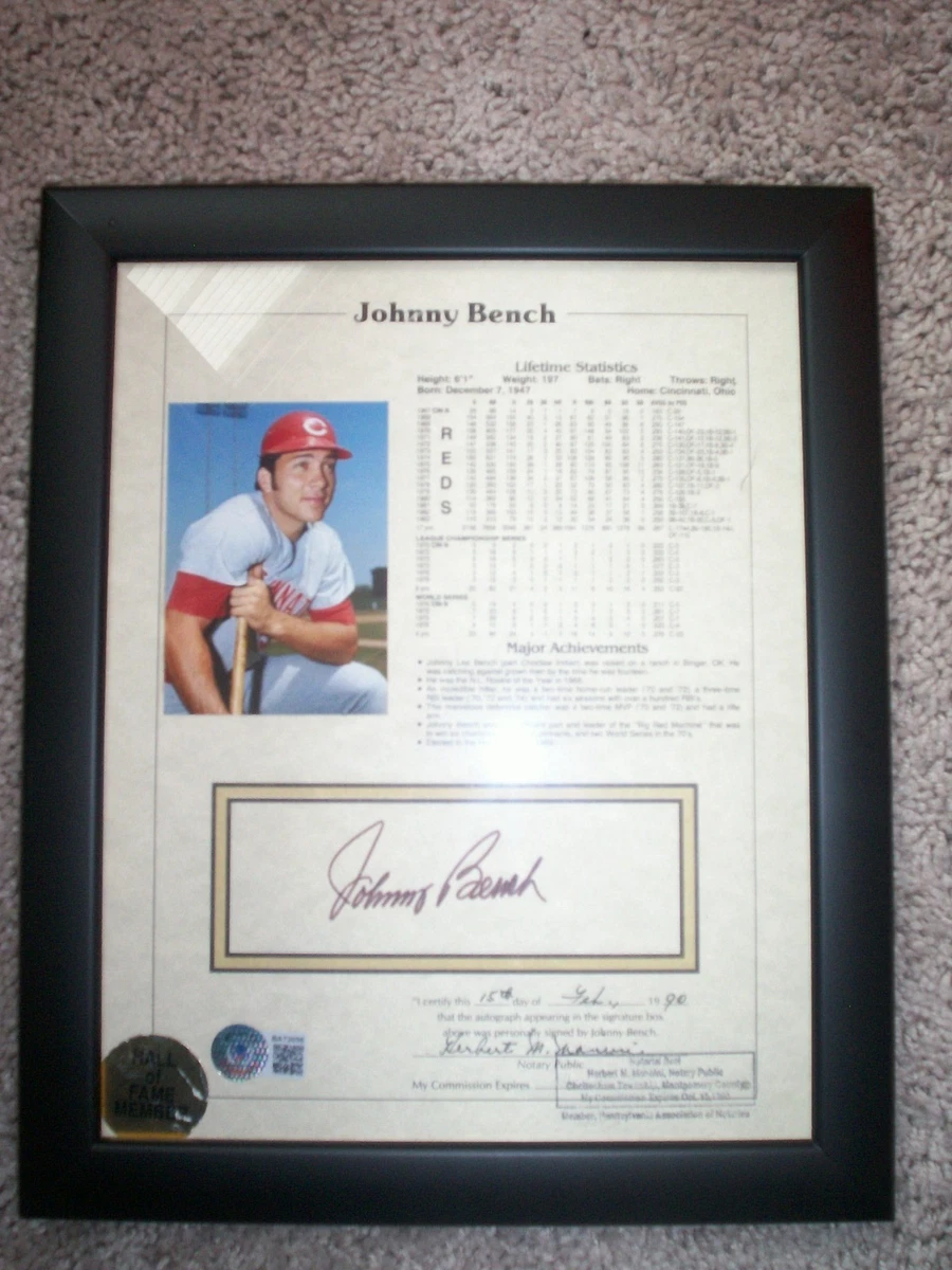 Johnny Bench MLB Original Autographed Photos for sale | eBay