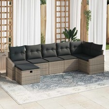 Sofa Set mit Kissen Poly-Rattan Garten-Sofa-Set Outdoor-Sitzplätze vidaXL