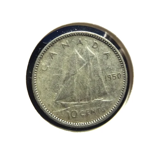 Canada 1950   .800 % Silver 10 Cents  👀