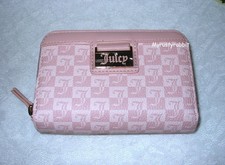 Juicy Couture Miss Juicy Pink Double Medium Zip Around Wallet - NEW AS IS