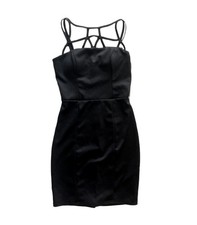 GUESS Black Strappy Cutout Front Mini Dress NWOT Size XS