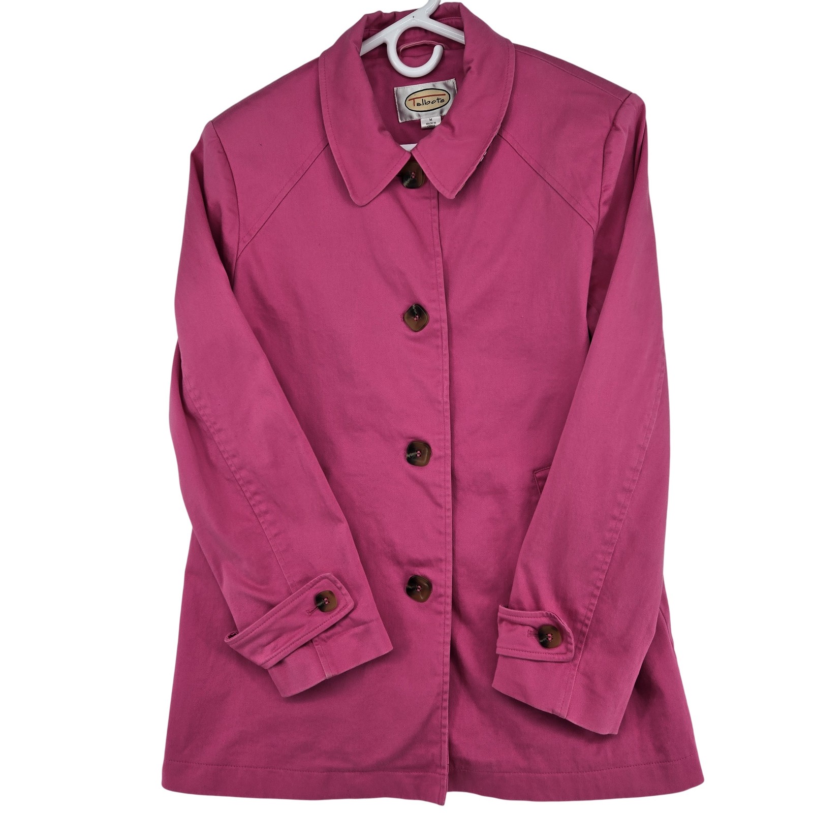 Talbots Jacket Womens Medium Collared Floral Line… - image 1