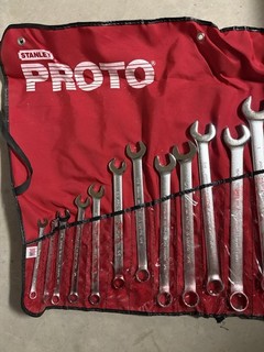 Stanley Proto SAE Anti Slip Combination Wrench Set 13pc Steel Double Ended