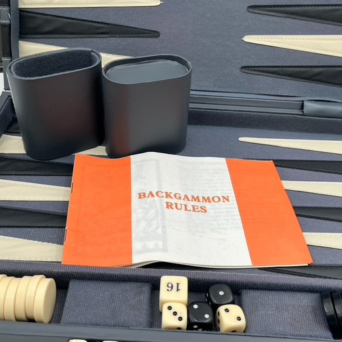Juego de Backgammon de Lujo de 15 pulgadas Azul NUEVO con Caja Juego de Mesa Clásico De Colección Completo - Imagen 6 de 20