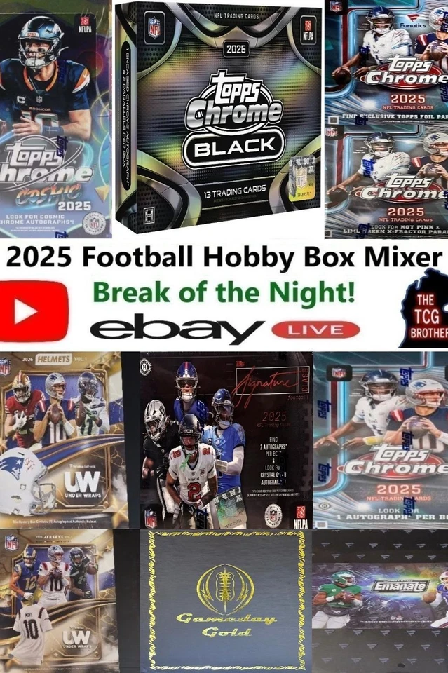 BREAK 587 & 588 2025 TOPPS CHROME HALF CASE & TOPPS COSMIC CHROME NFL MIXER