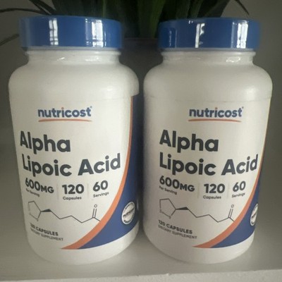 2 Pack Alpha Lipoic Acid 600mg 240 Capsules Energy Antioxidant Fast USA