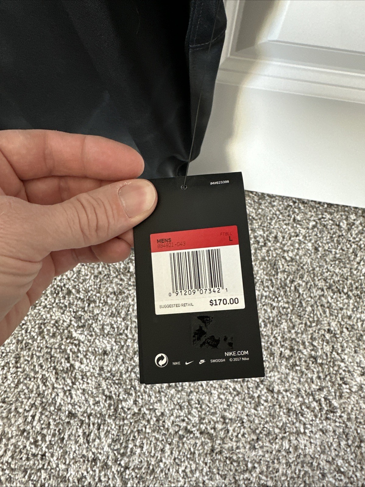 NEW Nike Black Pewter Super Bowl LII 52 2018 Jersey Size L Eagles v Pats RARE! thumbnail 2