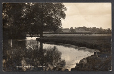 Postcard Hoxne nr Eye Suffolk the River Waveney posted 1915 RP by Castle Hill