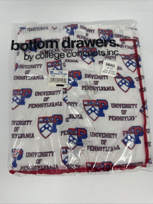 VTG NOS BOTTOM DRAWERS UNIVERSITY OF PENNSYLVANIA BOXER BRIEF SHORTS SM 30-32