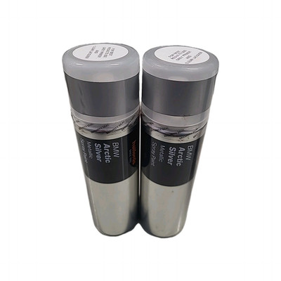 BMW ARCTIC SILVER METALLIC SPRAY PAINT 300ML HALFORDS X2