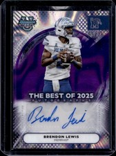2025 Bowman Best University Brendon Lewis The Auto Purple Lava Refractor #/75