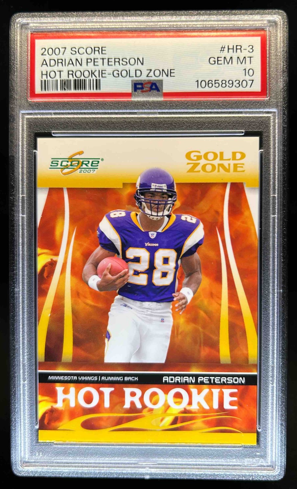 Adrian Peterson Score Hot Rookie #HR3 Gold Zone