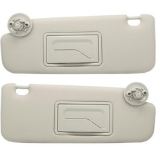 1 Pair Left Right Sun Visor Set Gray For Chevrolet Sonic 2012-2020 With Mirror