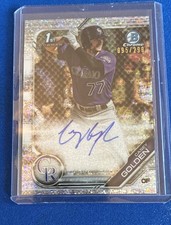 2019 Bowman Chrome Prospect Auto Casey Golden #CPA-CG Speckle Refractor 95/299