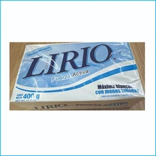 Lirio Fuerza Activa Laundry Soap Bar 400 g White Stain Remover New