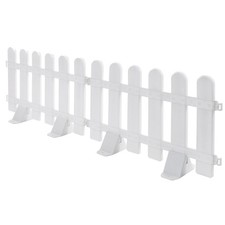  2 Pcs White Picket Fence Garden Panels Fencing Mini for Indoor Plastic