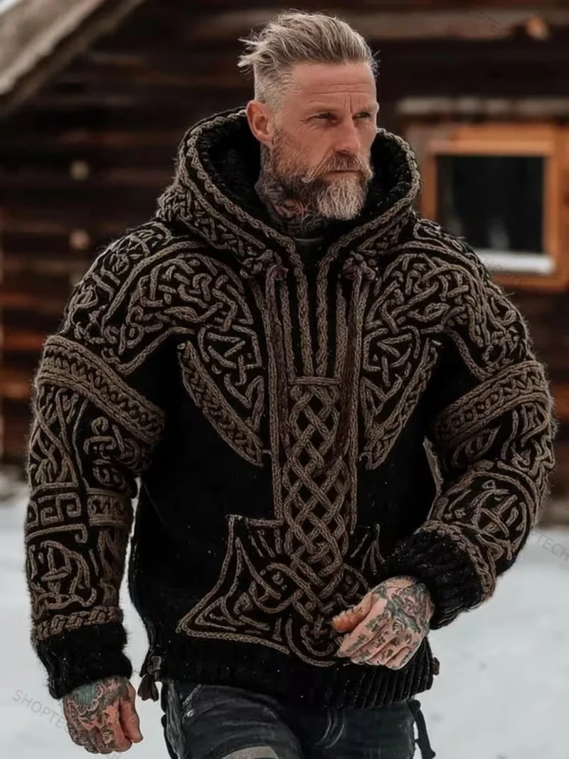 Men's Western Aztec Sweatshirts Pullover COZY BIG SIZE 2XL
