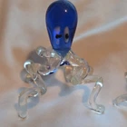 vintage rare one of a kind Glass  art 1970s Murano glass octopus figures