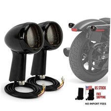 Motorcycle Front Rear Bullet LED Turn Signal Indicator Lights Integrated