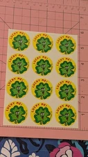 Vintage Trend Scratch N Sniff Stinky Stickers Lucky Me Clover Glossy Sheet 